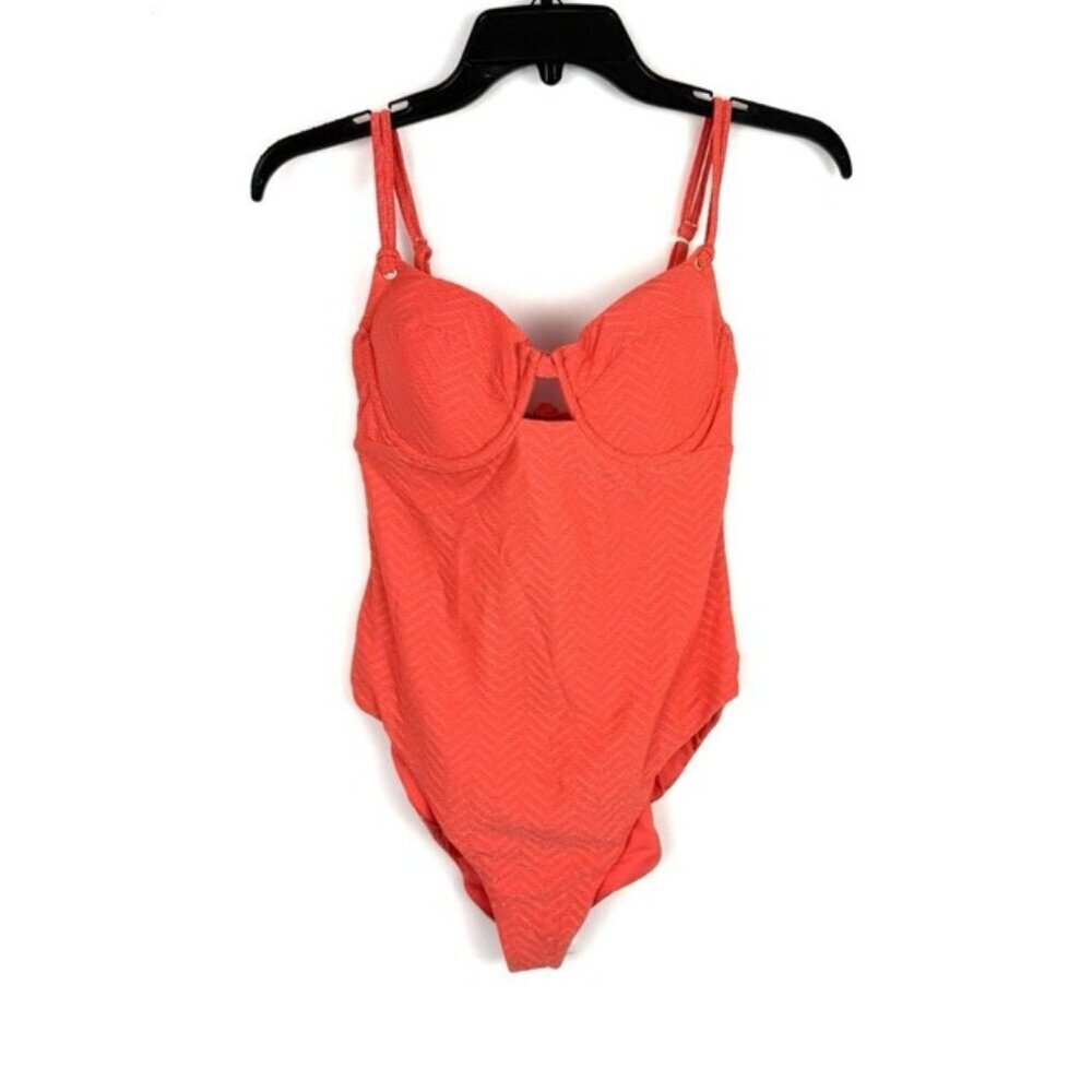 Trina Turk Women’s Orange Underwire One Piece Swimsuit Size 8